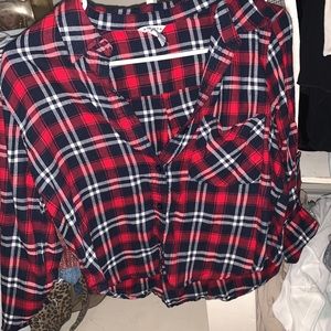 forever 21 cropped flannel